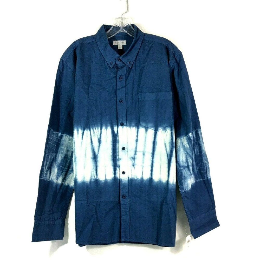 Sun + Stone Tie Dye Long Sleeve Button Down Shirt Large